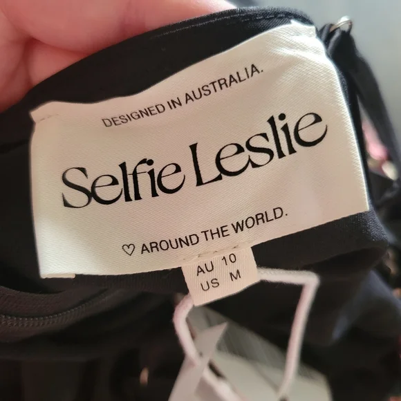 Selfie Leslie Floral Black Maxi Dress Size US M - Picture 4 of 7